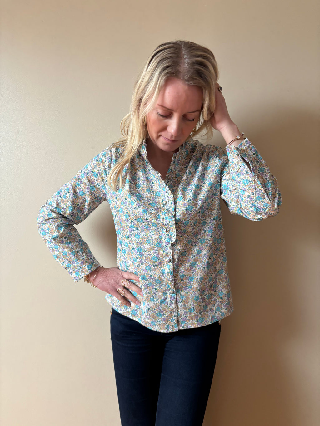 CHEMISE BLEUE CHLOE Chic et Paillettes